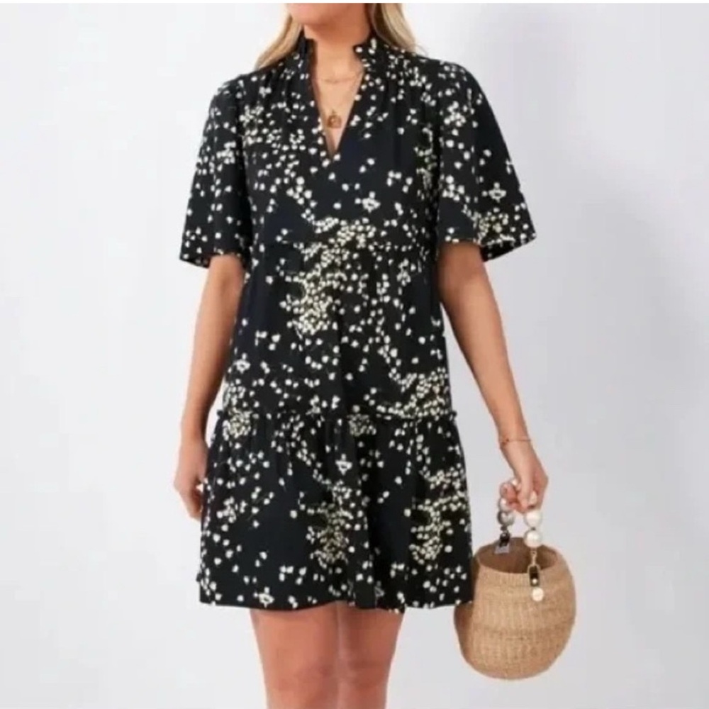 Tuckernuck Black and White Floral Mini Dress